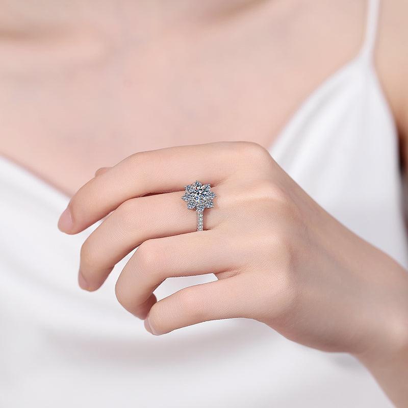 1 Carat Moissanite 925 Sterling Silver Ring - Admiresty