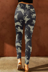 Animal Printed Distressed High Waist Leggings - Admiresty