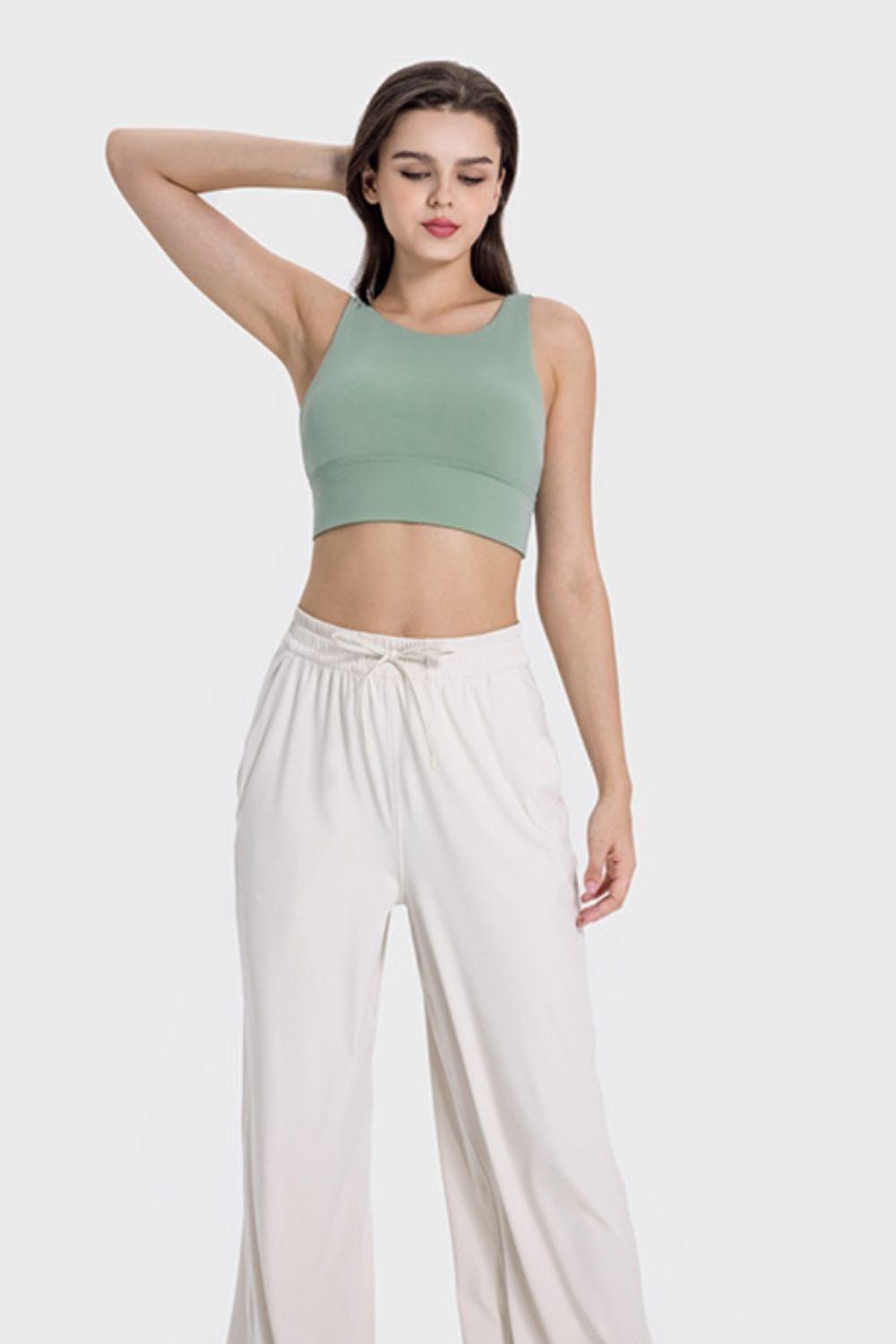 Backless Wide Strap Active Bra - Admiresty