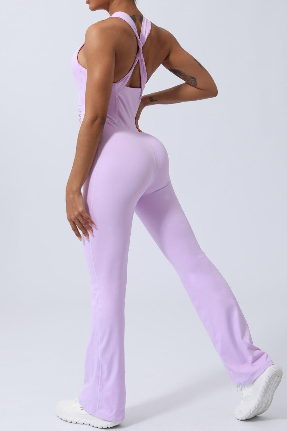 Crisscross Wide Strap Sleeveless Jumpsuit - Admiresty